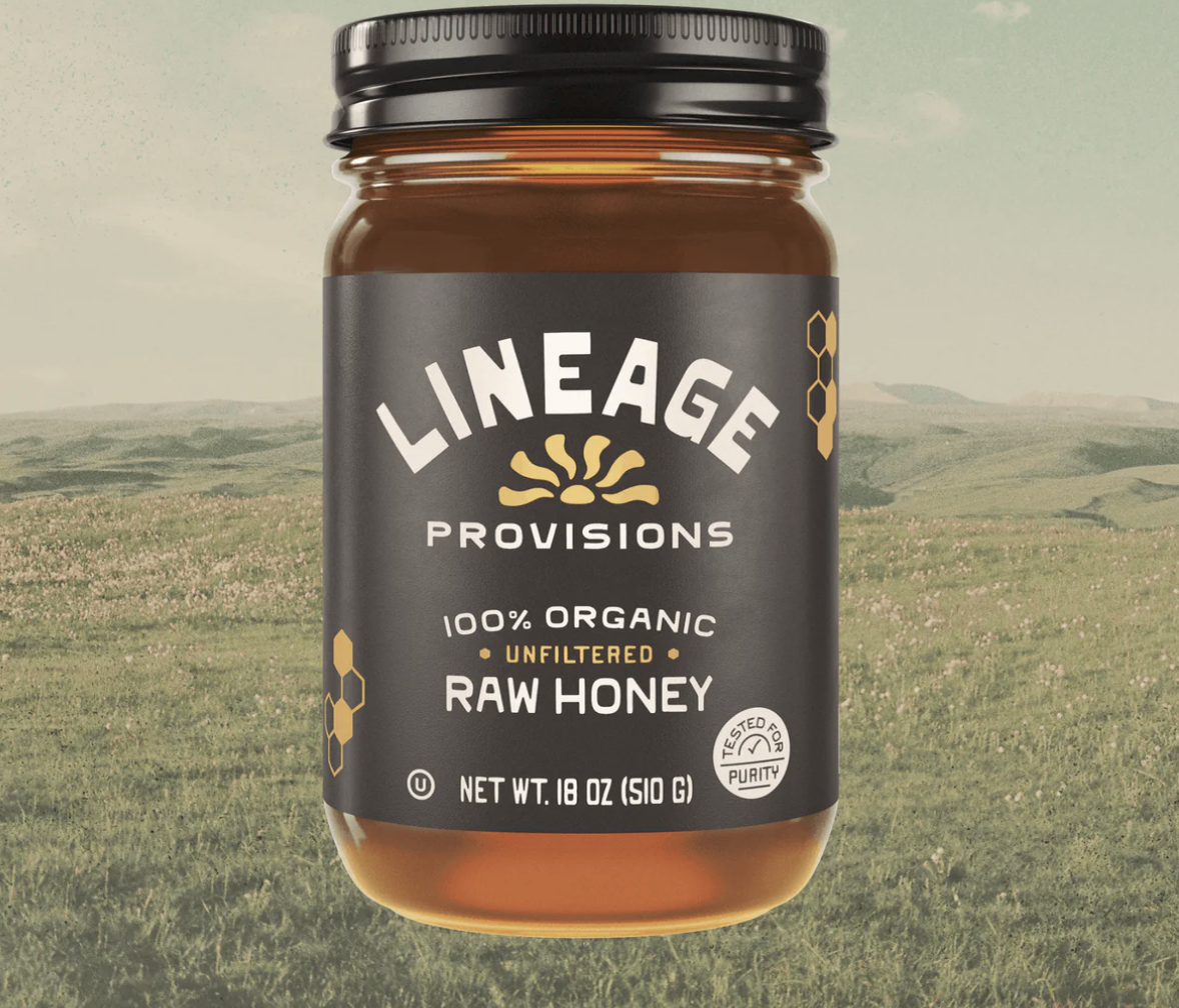 Lineage Provisions 100% Organic Raw Honey